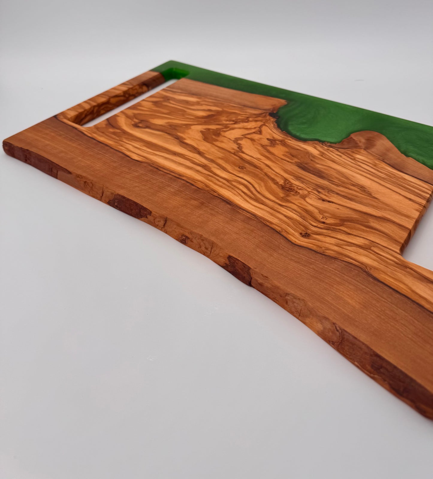 The "Lime Green Jolly Rancher” 18inch Charcuterie “Live-edge” Serving Board