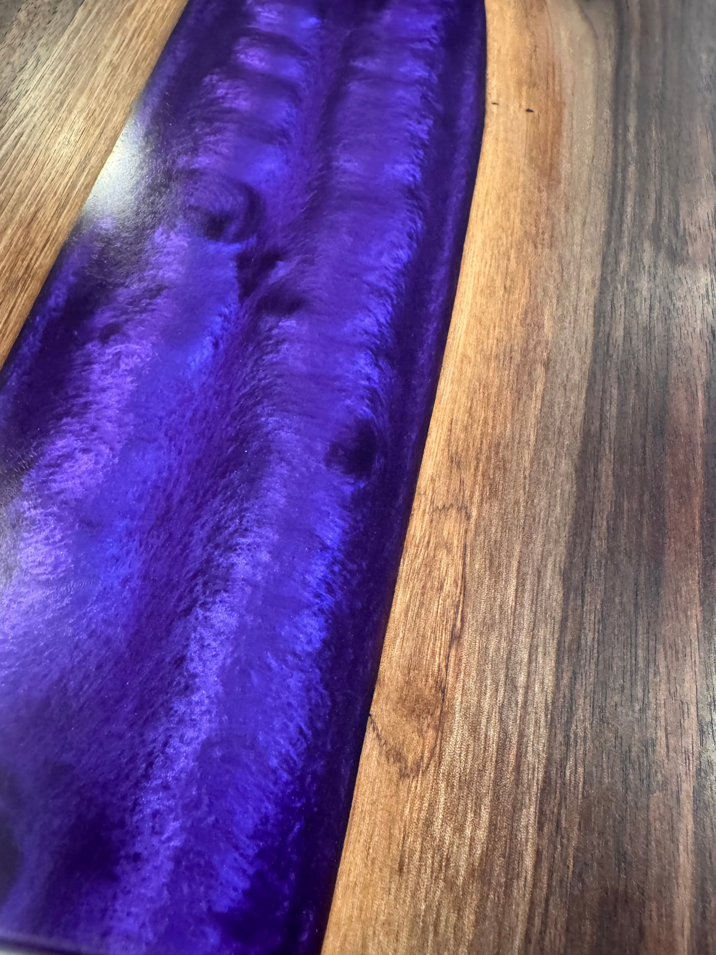 The "Purple River on Walnut" Serving Board