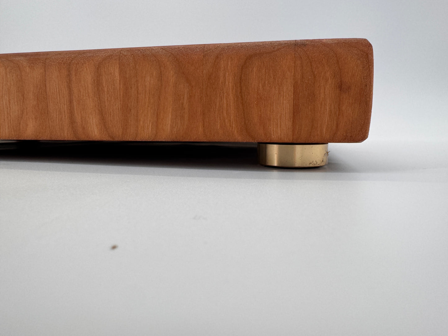 The "PacMan" End-grain Board with Brass feet 17”x2”