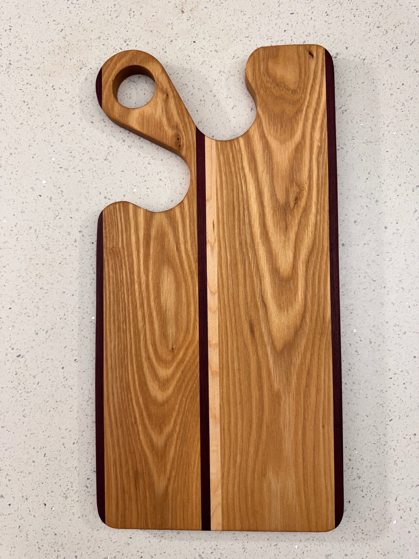 The "Funky Handle Stripe" Cutting Board
