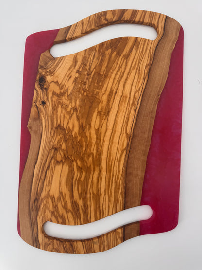 The "Raspberry Jolly Rancher” 17inch Charcuterie Serving Board