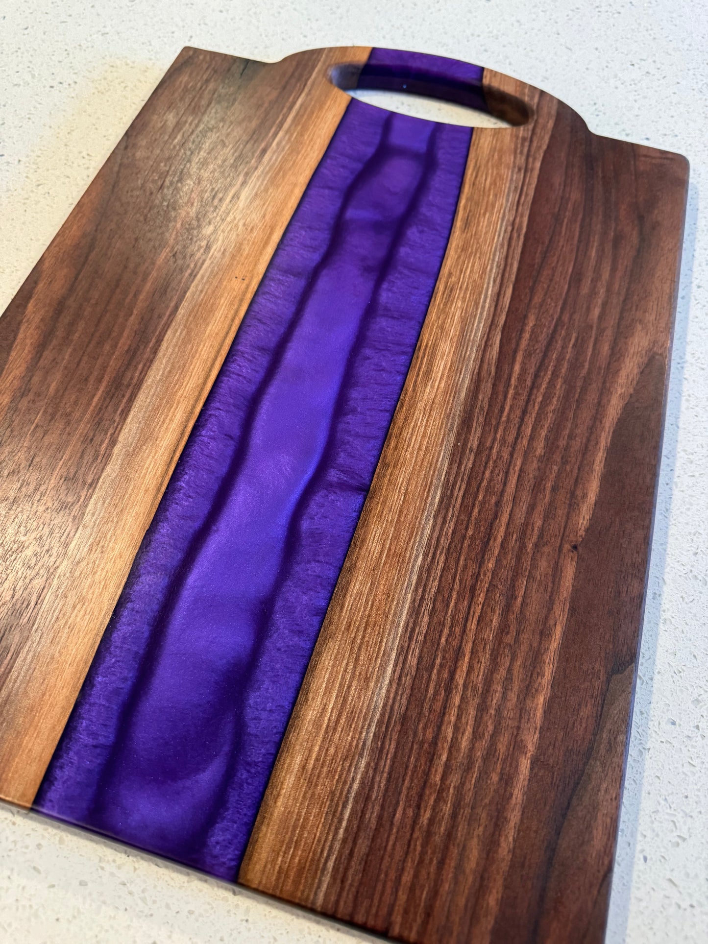 The "Purple River on Walnut" Serving Board