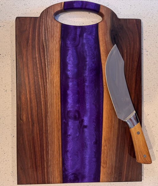 The "Purple River on Walnut" Serving Board