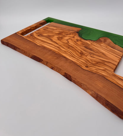 The "Lime Green Jolly Rancher” 18inch Charcuterie “Live-edge” Serving Board