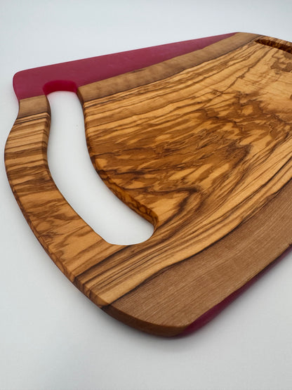 The "Raspberry Jolly Rancher” 17inch Charcuterie Serving Board