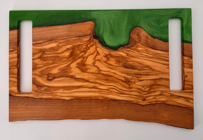 The "Lime Green Jolly Rancher” 18inch Charcuterie “Live-edge” Serving Board