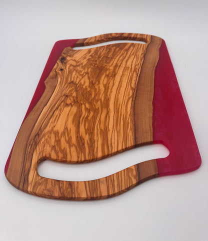 The "Raspberry Jolly Rancher” 17inch Charcuterie Serving Board