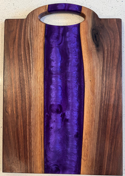 The "Purple River on Walnut" Serving Board