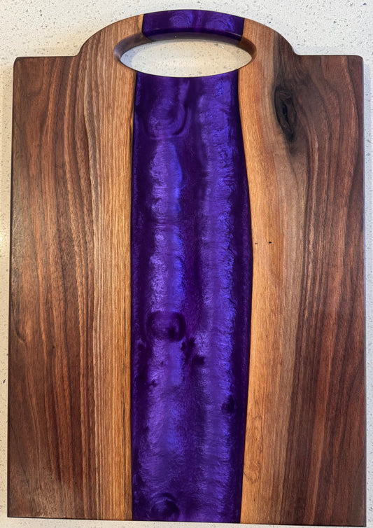 The "Purple River on Walnut" Serving Board