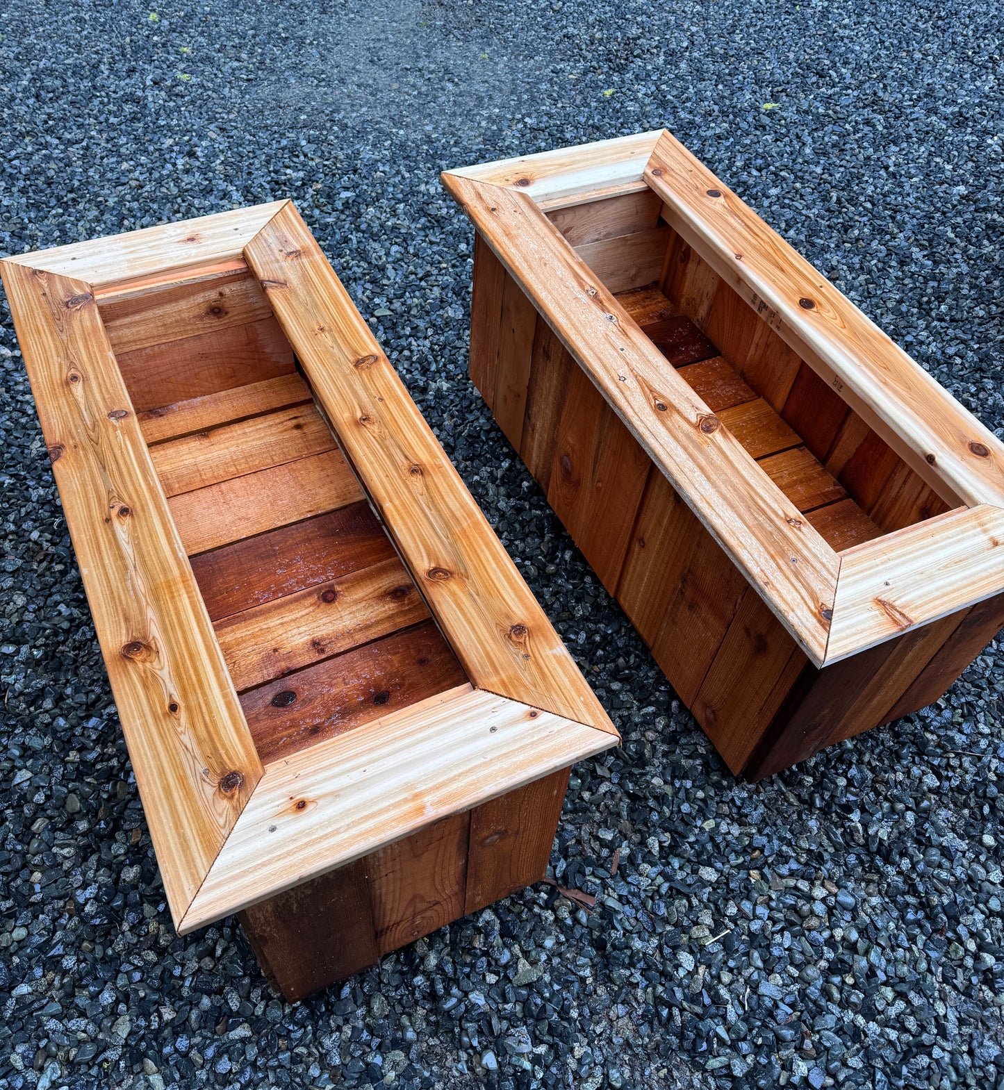 The “Big old plank planter box” 53”x22”x25” Cedar 1” panels with 2x4 frame