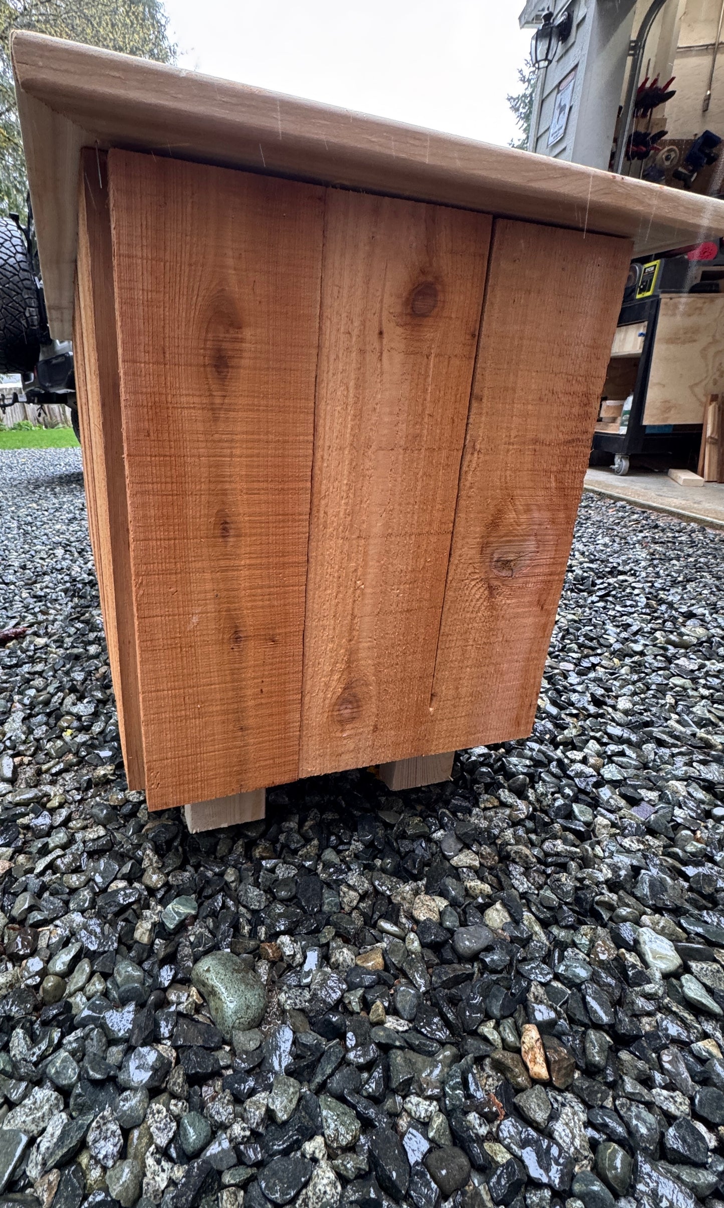 The “Big old plank planter box” 53”x22”x25” Cedar 1” panels with 2x4 frame