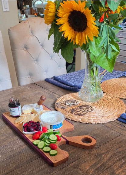 The "Funky Handle Stripe" Cutting Board