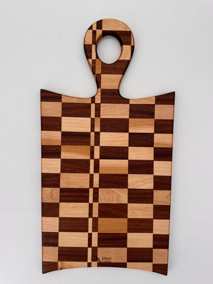 The "Racing Flag Circle handle" Cutting Board