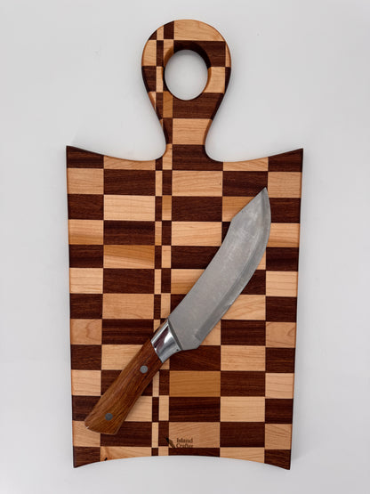 The "Racing Flag Circle handle" Cutting Board
