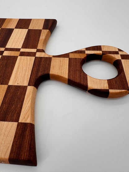 The "Racing Flag Circle handle" Cutting Board