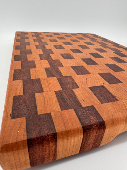 The "PacMan" End-grain Board with Brass feet 17”x2”