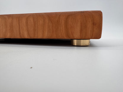 The "PacMan" End-grain Board with Brass feet 17”x2”