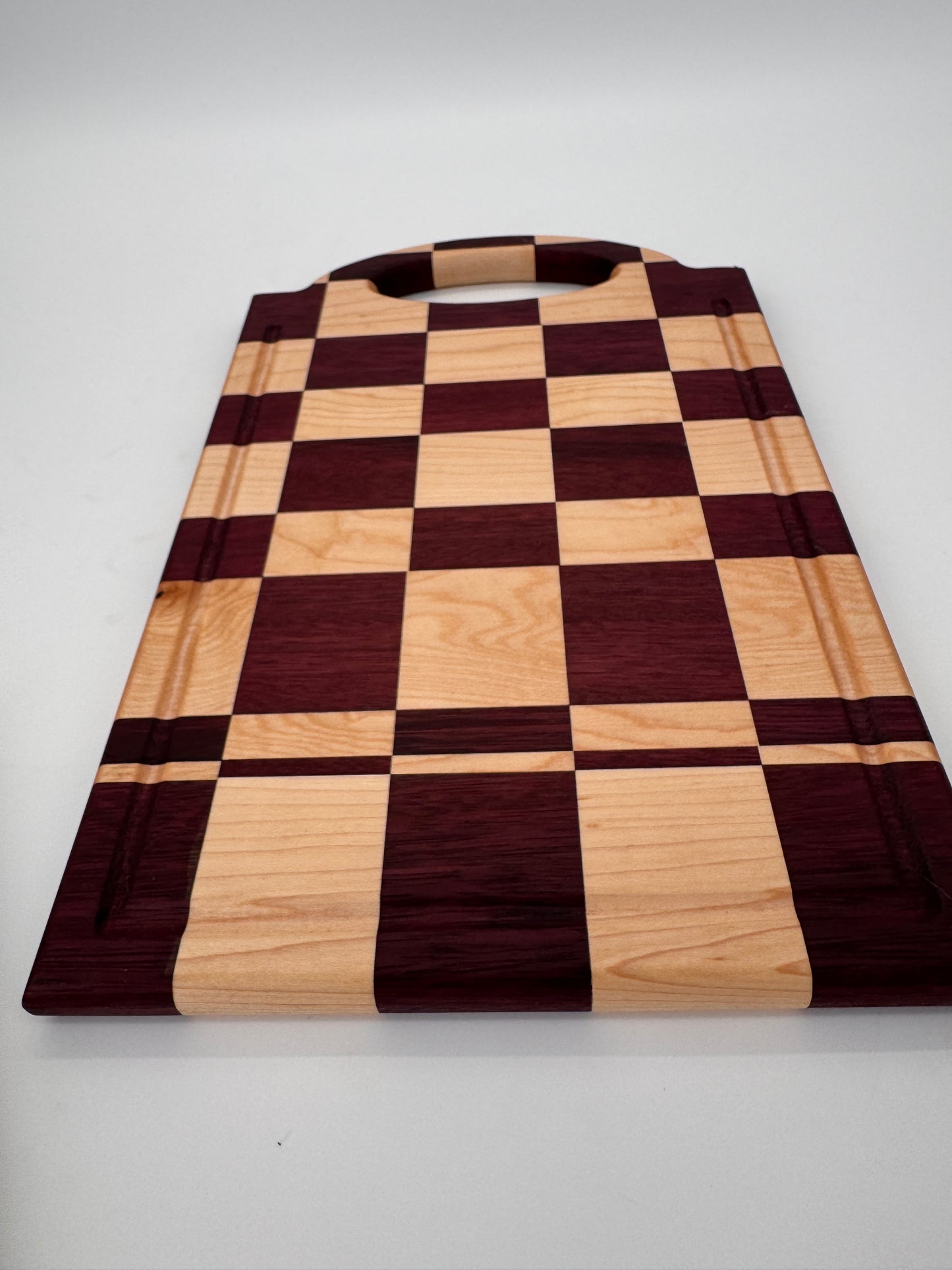 The "Big Purple Checker" Cutting Boards 14inch (Set) with Juice groove