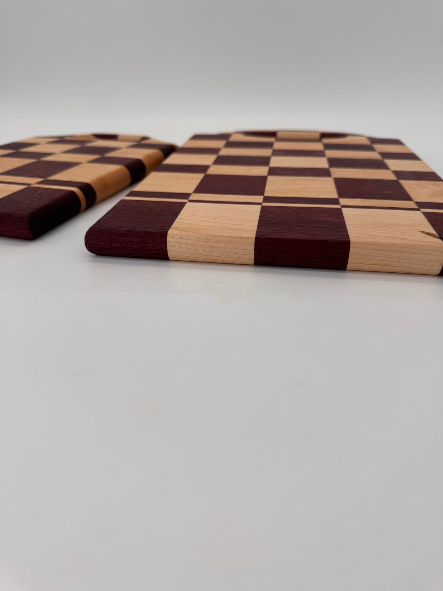 The "Big Purple Checker" Cutting Boards 14inch (Set) with Juice groove