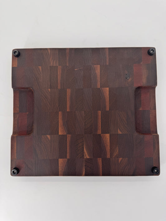 The “LiL Square CHOPPA!" End-grain Board with rubber feet & pickup slots 12”x2”