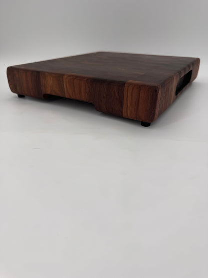 The “LiL Square CHOPPA!" End-grain Board with rubber feet & pickup slots 12”x2”
