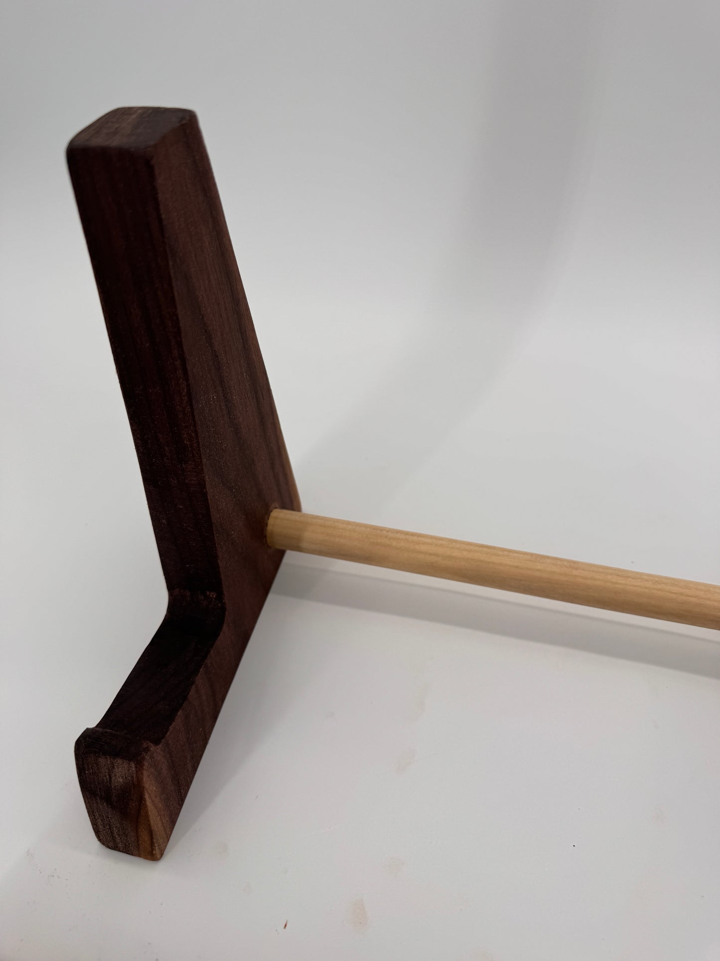 The "Everyday" End-grain Board with walnut Stand, Brass feet & Juice groove 15”x1.75”