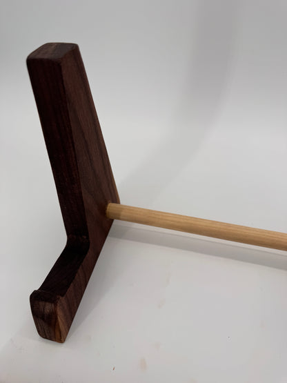 The "Everyday" End-grain Board with walnut Stand, Brass feet & Juice groove 15”x1.75”