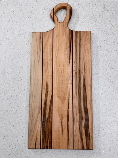 The "Ambrosia Maple Purple Heart" Cutting Board