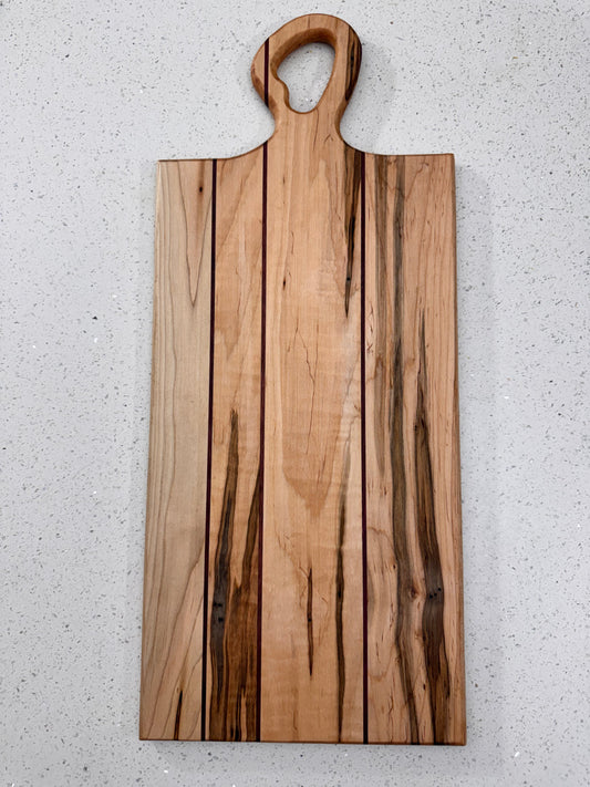 The "Ambrosia Maple Purple Heart" Cutting Board