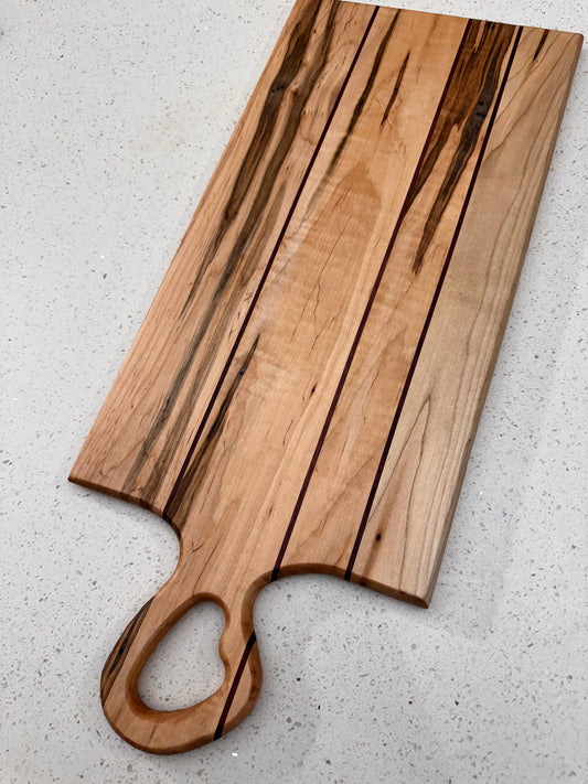 The "Ambrosia Maple Purple Heart" Cutting Board