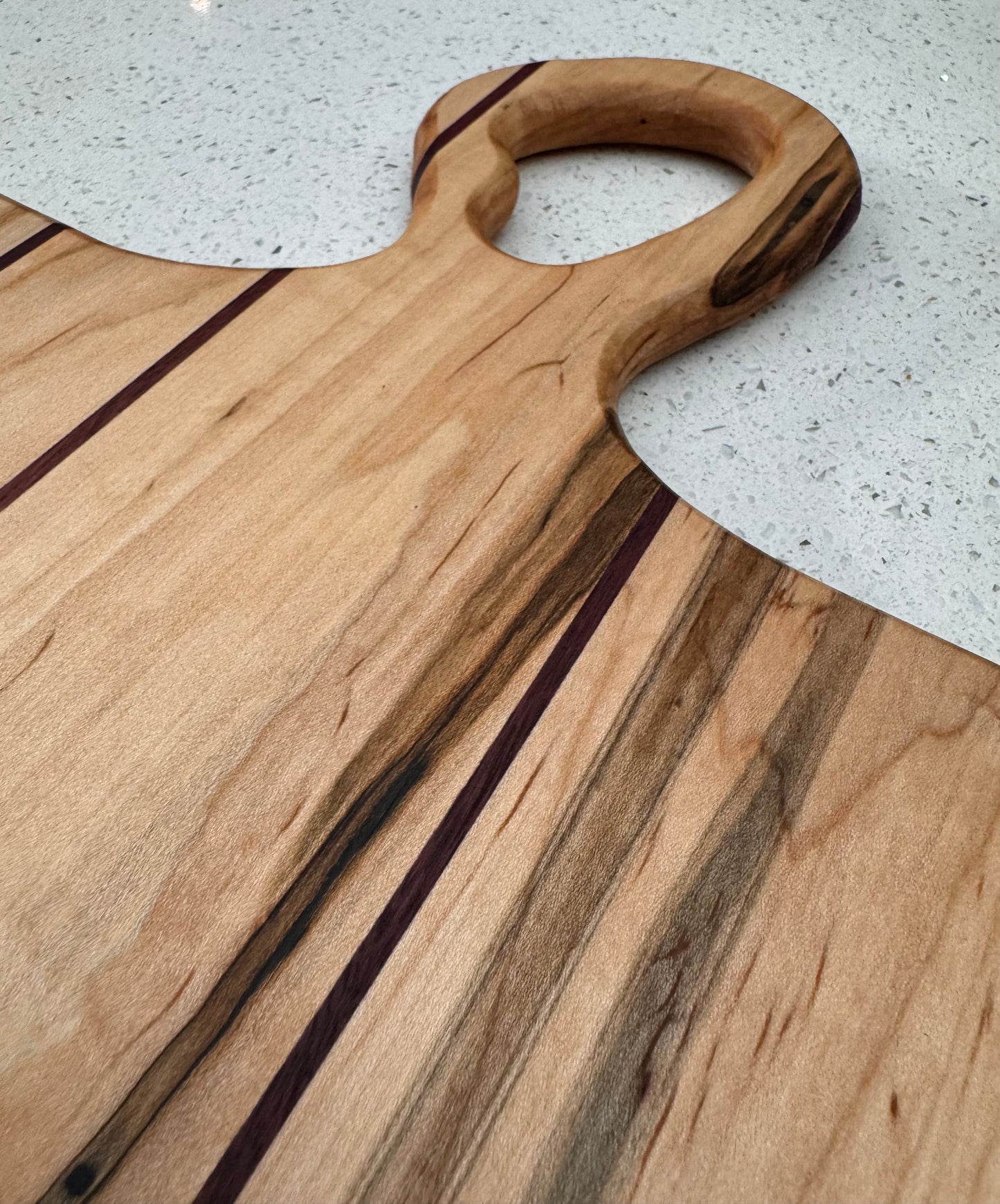 The "Ambrosia Maple Purple Heart" Cutting Board