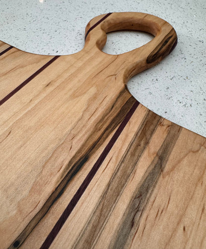 The "Ambrosia Maple Purple Heart" Cutting Board