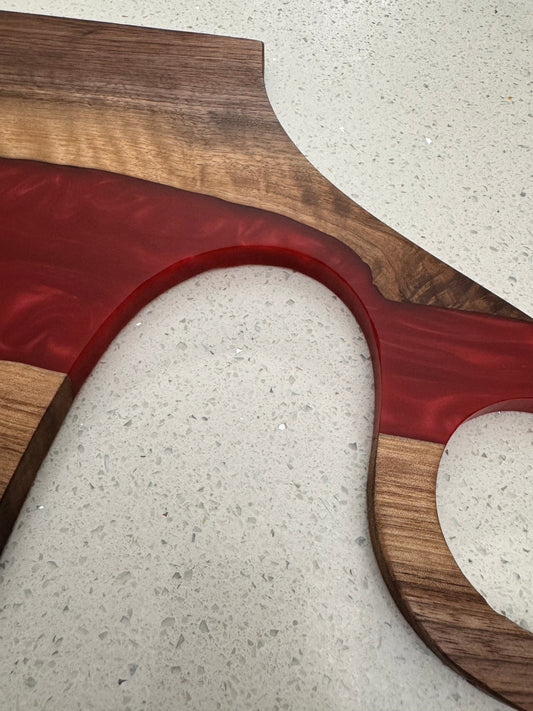 The "Funky Handle Red River" Serving Board