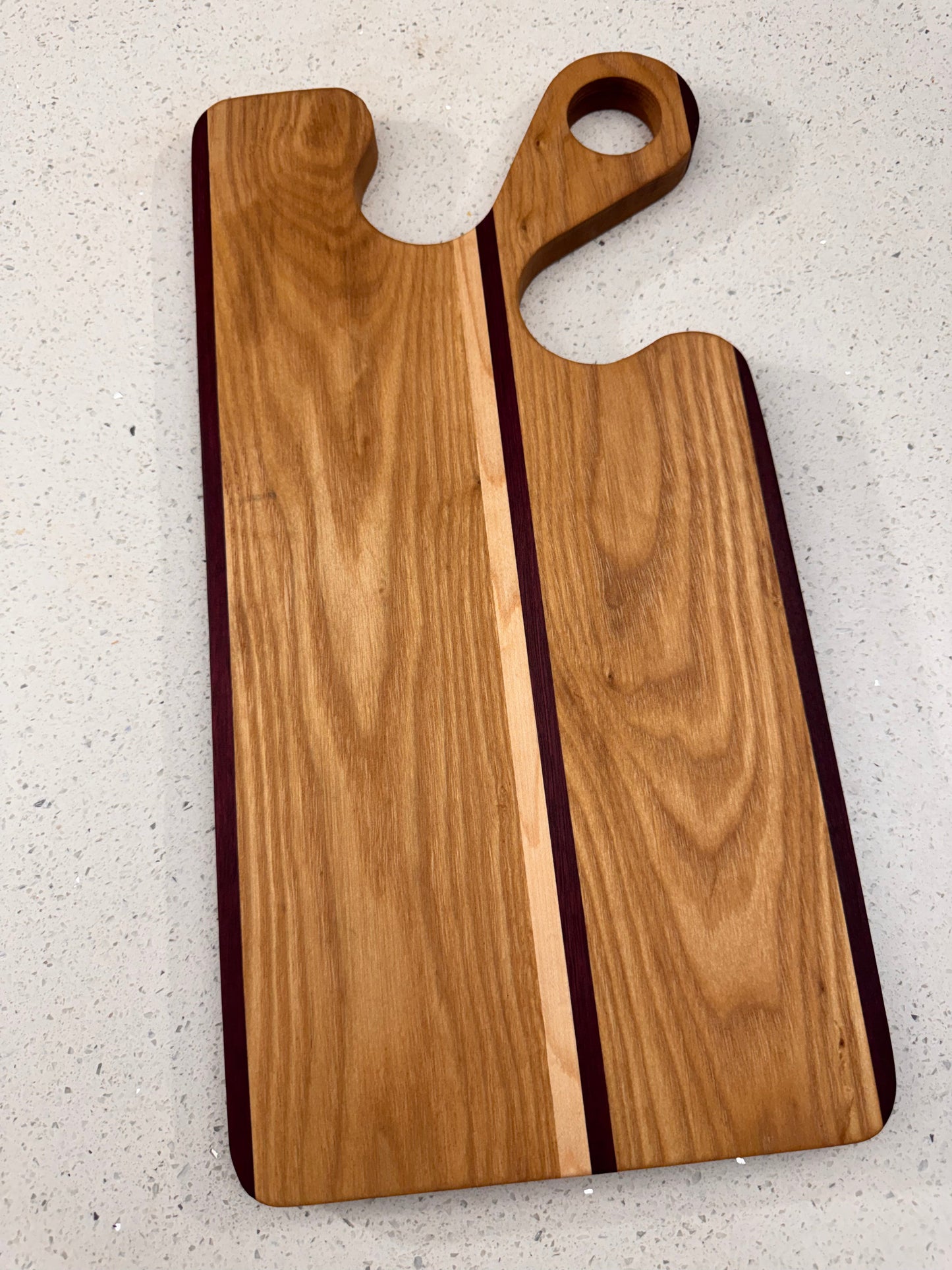The "Funky Handle Stripe" Cutting Board