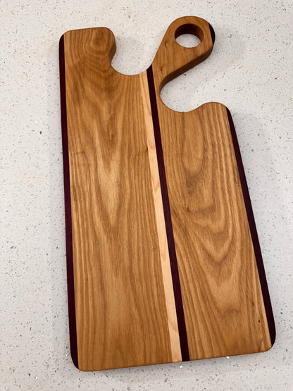 The "Funky Handle Stripe" Cutting Board
