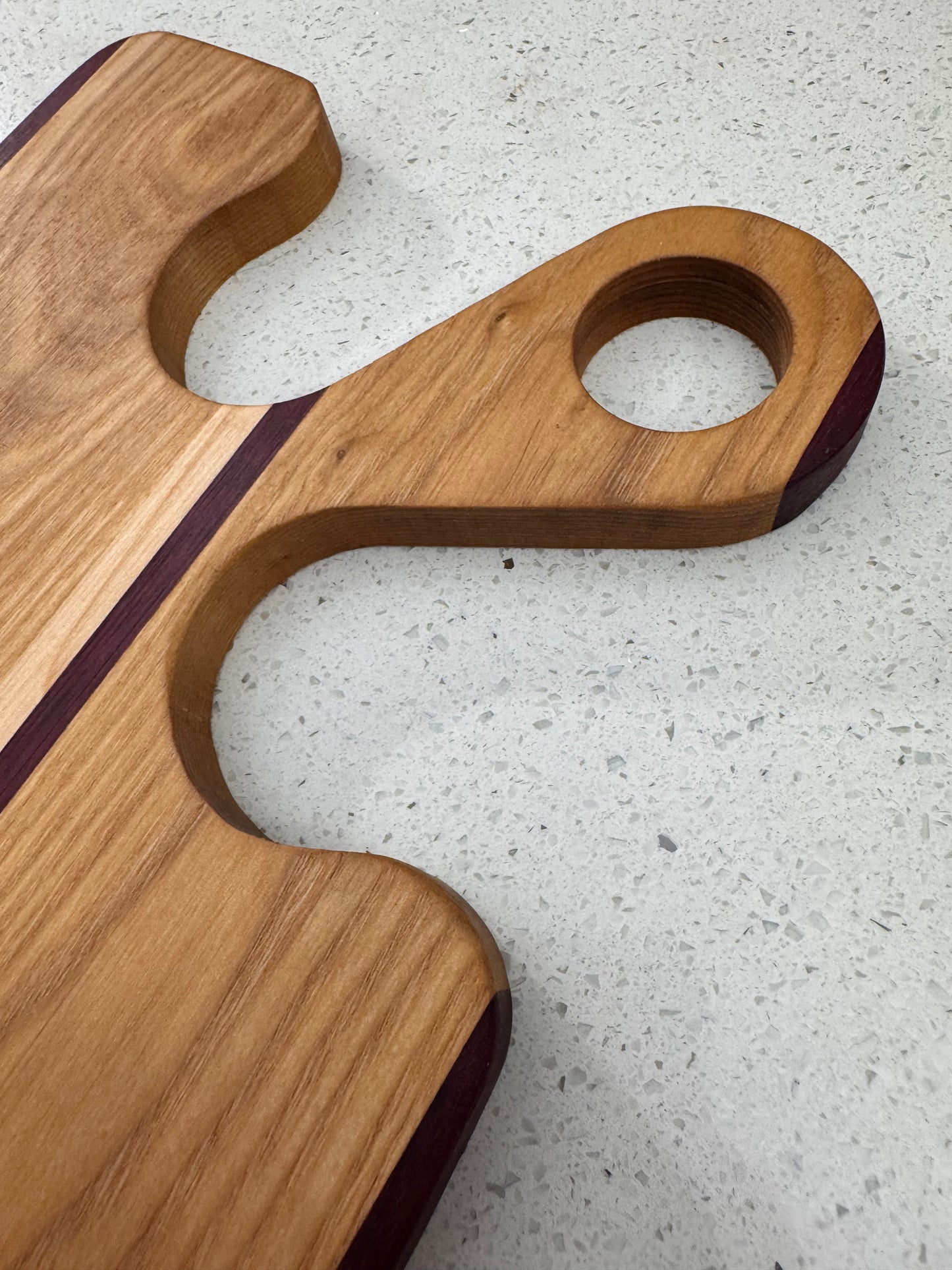 The "Funky Handle Stripe" Cutting Board